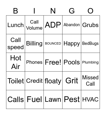 Customer Service Week Bingo Card