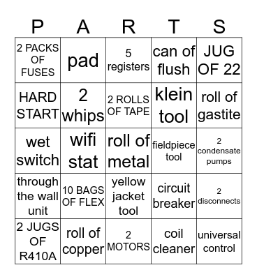 APRIL SHOWERS Bingo Card