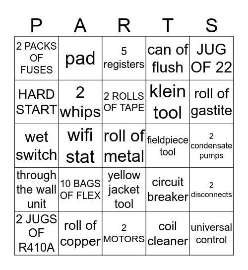 APRIL SHOWERS Bingo Card