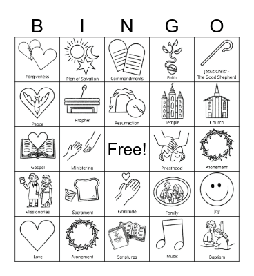 GENERAL CONFERENCE BINGO Card