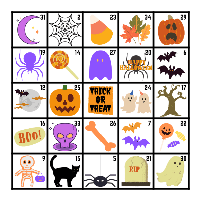 Boo Bingo Card