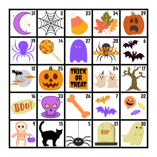 Boo Bingo Card