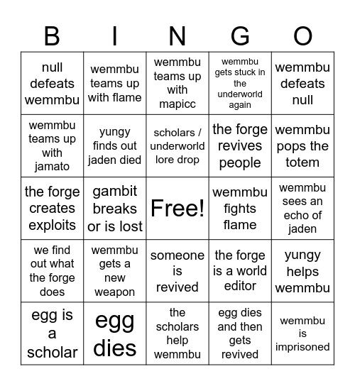 wemmbu upload bingo Card