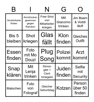 Capitol Bingo Card