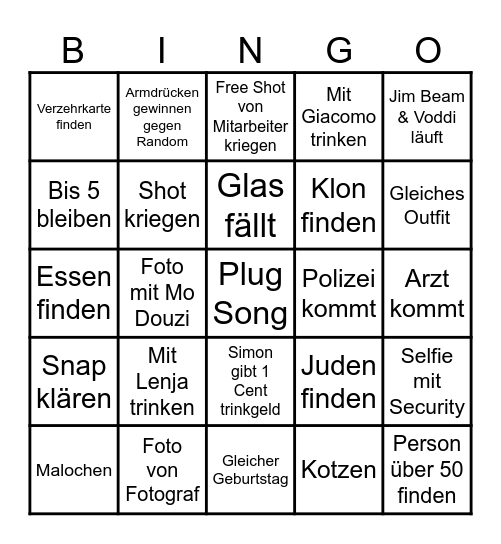 Capitol Bingo Card