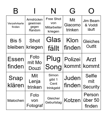 Capitol Bingo Card