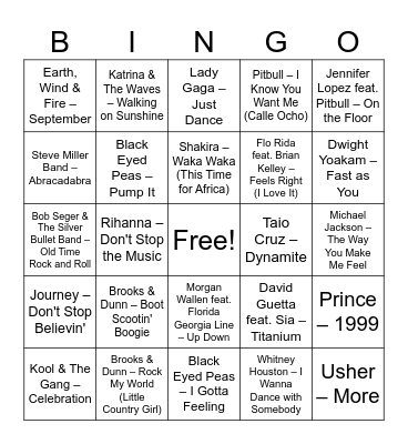 October awesome Bingo Card