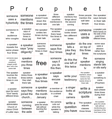Confrence (Hard) Bingo Card