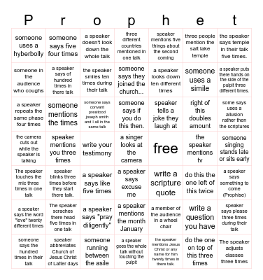 Confrence (Hard) Bingo Card