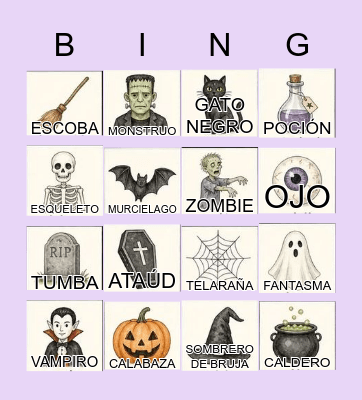 BINGO HALLOWEEN Bingo Card