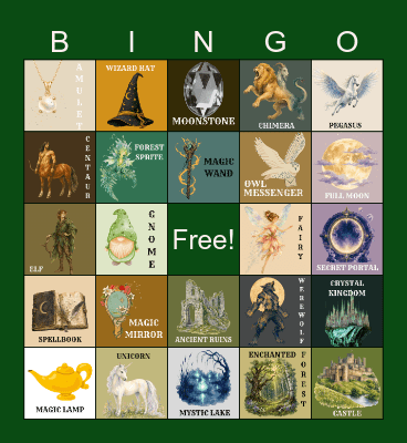 Beasts & Beyond Bingo Card