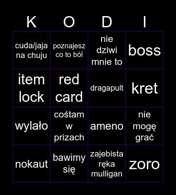 BINGO Card