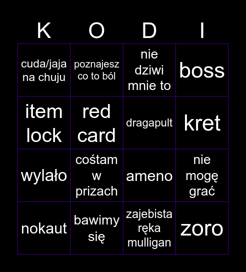 BINGO Card