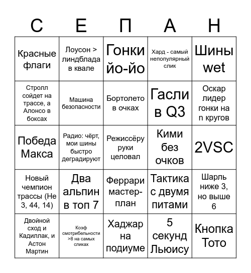 Бахрейн 🇧🇭 в Малайзии 🇲🇾 Bingo Card