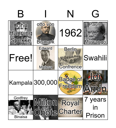 Uganda Bingo Card