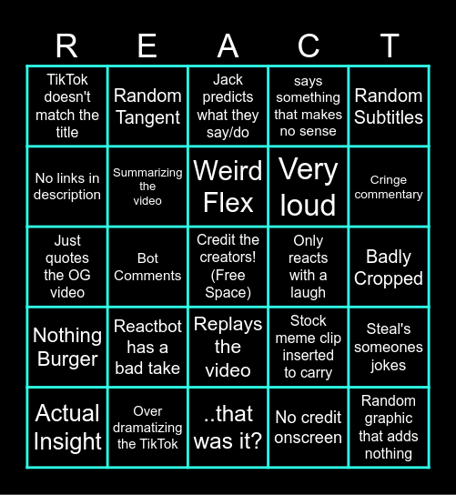 Bad Reactor Bingo (Updated) Bingo Card