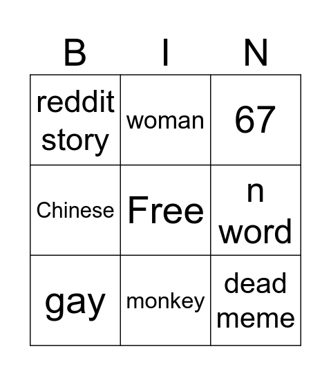 instagram reels bingo Card