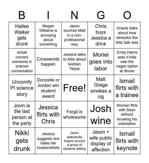 Retreat bingy Bingo Card