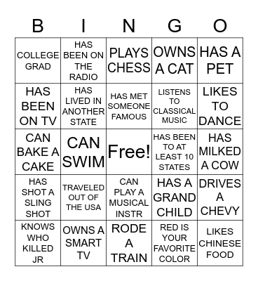 PARTICIPANT ASSISTANT BINGO Card