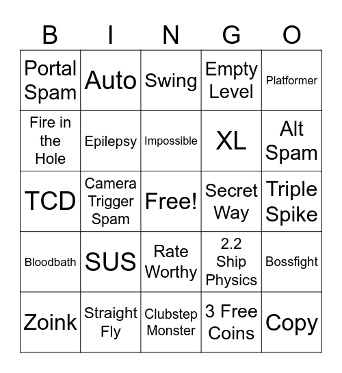 Recent Tab Bingo Card