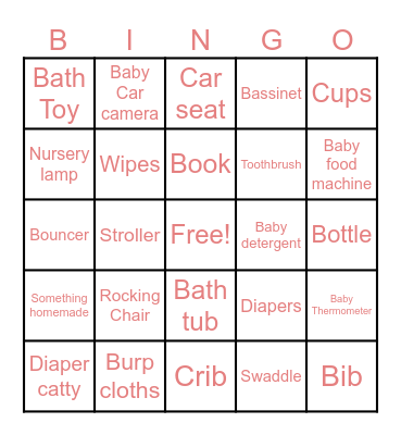 Gift Bingo Card