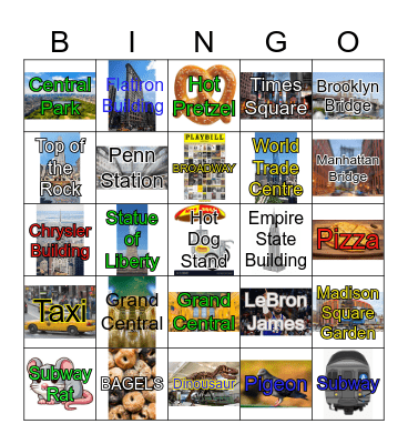 NEW YORK CITY BINGO Card