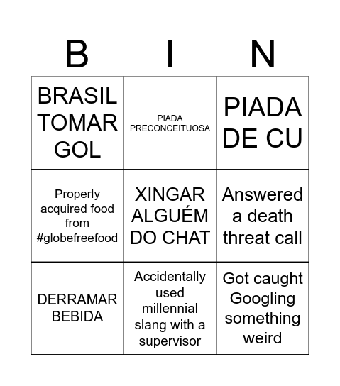Co-op Bingo Card