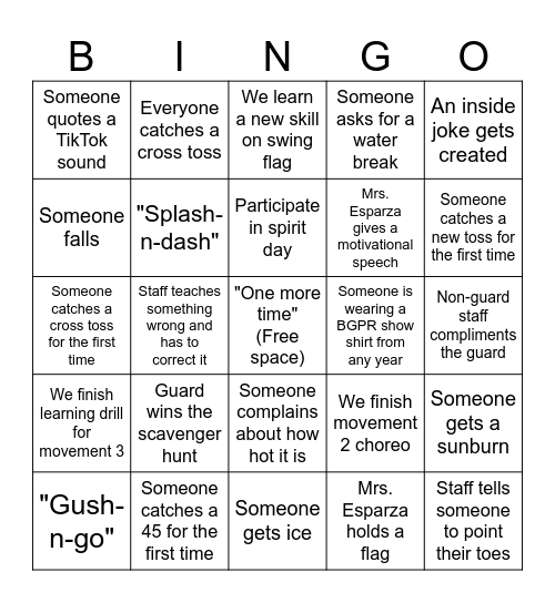 BGCG Work Day Bingo 2026 Bingo Card