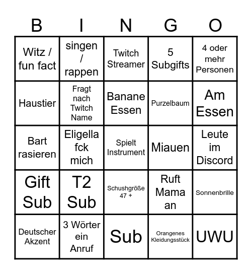 Bingo Card