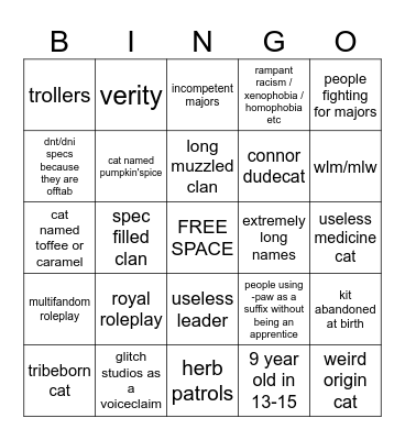 WCUE ULTIMATE BINGO Card