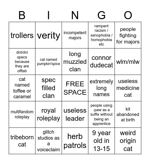 WCUE ULTIMATE BINGO Card