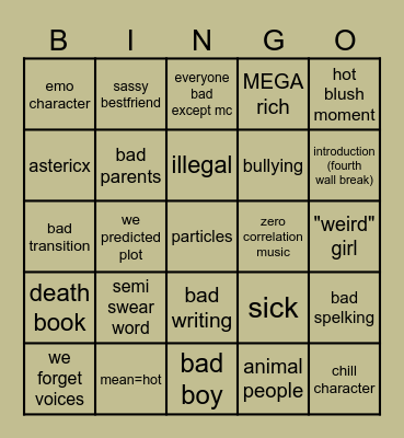 gacha life bingo Card
