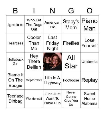 Songs White People Love Bingo Card