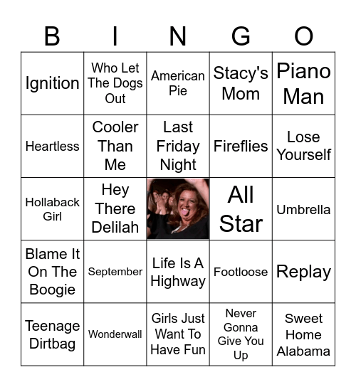 Songs White People Love Bingo Card