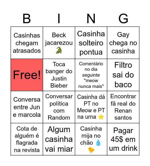 Bingo Meow Casinhas Bingo Card