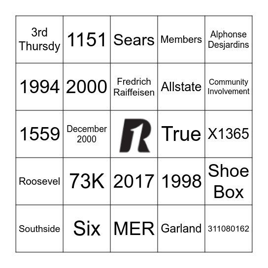 R1CU BINGO Card
