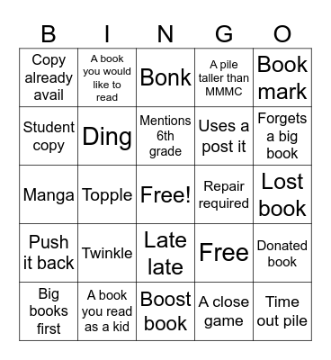 The BRG Bingo Card