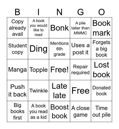 The BRG Bingo Card