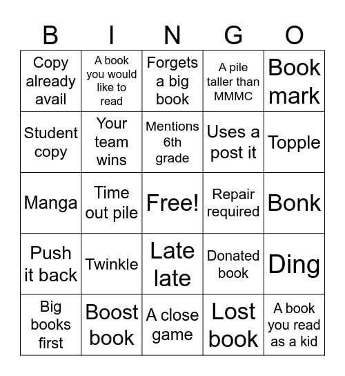The BRG Bingo Card