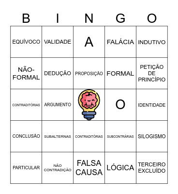 Bingo Filosófico Bingo Card