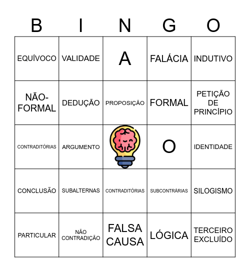 Bingo Filosófico Bingo Card