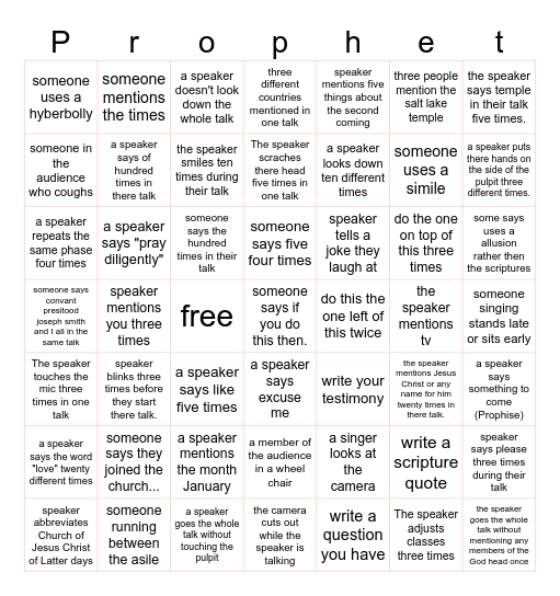 Confrence (Hard) Bingo Card