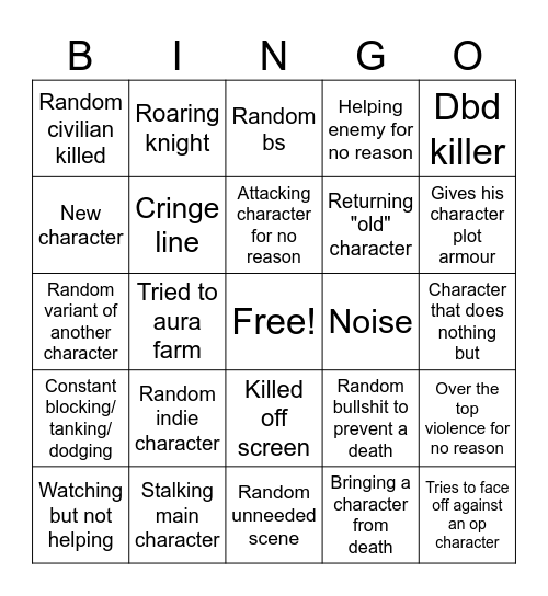 Wario bingo Card