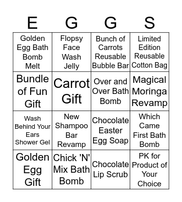 Easter Product Training Bingo Card