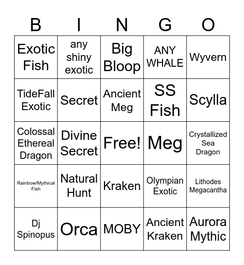 FischBingo Card