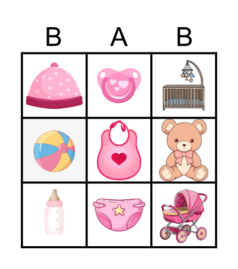 Baby shower de Ambar - Bingo Card