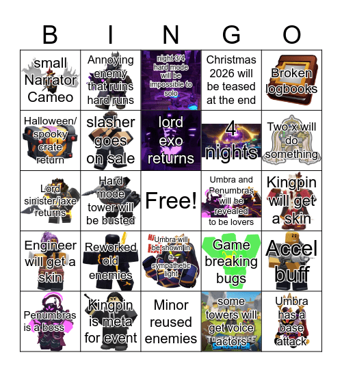 TDS HALLOWEEN 2026 BINGO Card