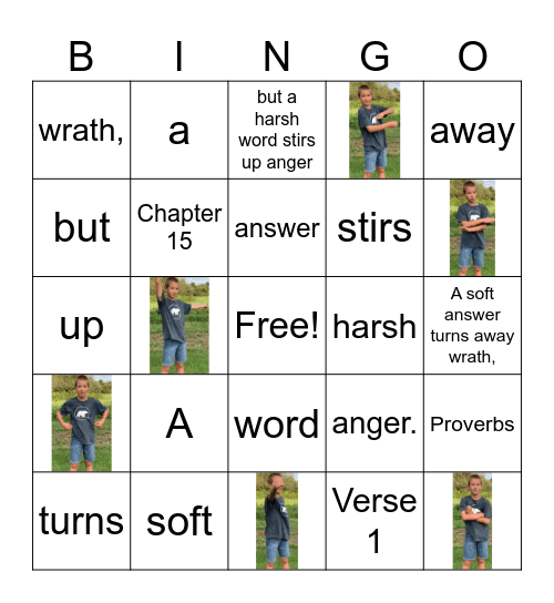 Proverbs 15:1 Bingo Card