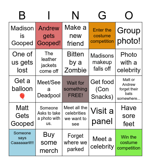 Walking Dead Bingo Card