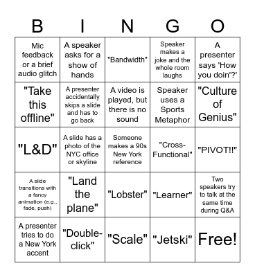 BINGO Card
